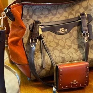 Coach purse and matching wallet